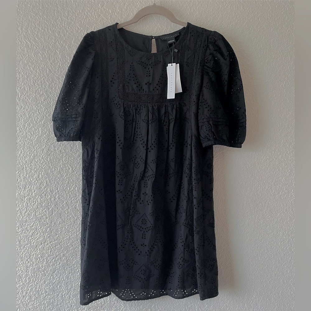 Sanctuary Eyelet Mini Cotton Dress
